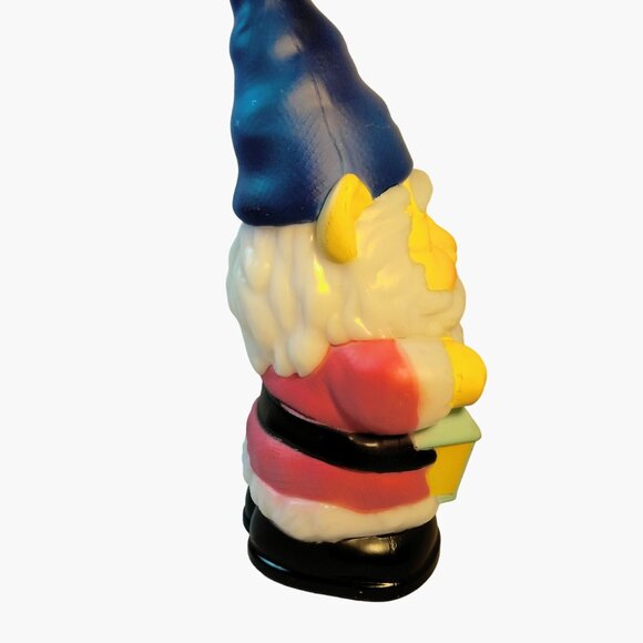 Holiday Time Light Up Gnome 11 Inch Blow Mold Indoor Outdoor Christmas - Picture 6 of 7